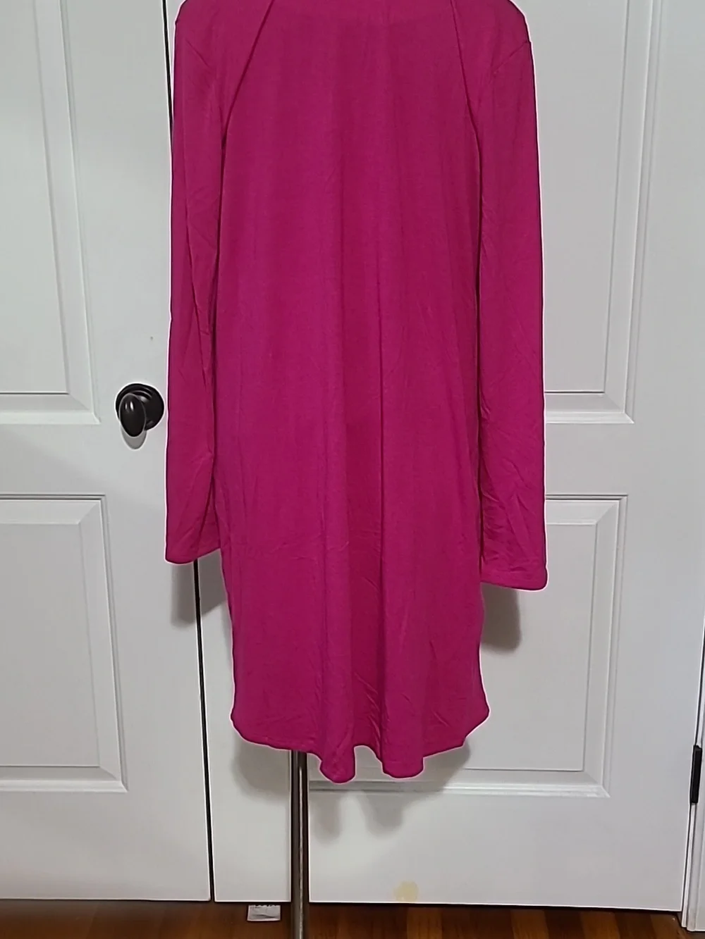 NWOT Zenana Raspberry Color Long Duster Cardigan - Picture 3 of 4